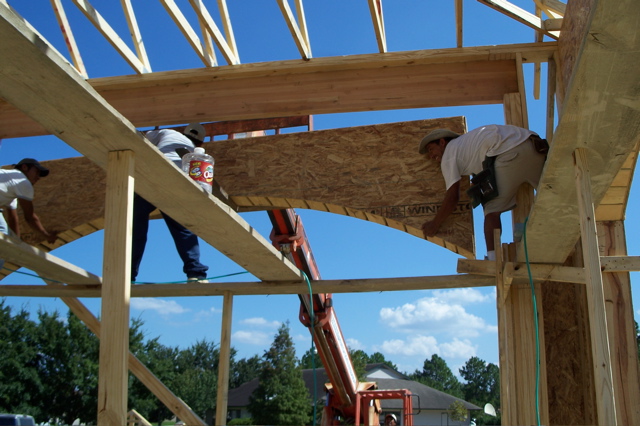 Setting arch in place