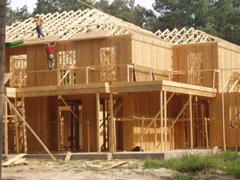 Roof trusses completed